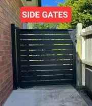 Aluminium Black Slat Gates Made to Measure Entrance or Side gates - Custom - SQM