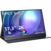 UPERFECT 17.3'' 2K Portable Monitor Ultra-Slim Travel Monitorfor Laptop MacBook