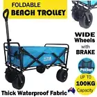 Collapsible Folding Outdoor Beach Trolley Utility Wagon Camp Cart 96 x 59 x 98cm