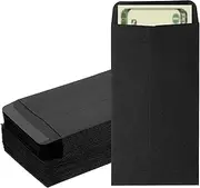 uxcell Money Envelope, 100 Pack 6.5" x 3.5" Cash Envelopes Money Holder Bags Budgeting Saving Challenge Letter for Gift Coins Checks Tickets Jewelry Passport Card, Black