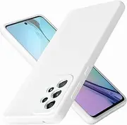 [NUIMADL] Case Compatible with Galaxy A73 5G 6.7 inch, Soft Liquid Silicone Protective and Anti-Scratch Microfiber Lining Shockproof Compatible with A73 5G Cover (White)