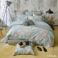 在飛比找momo購物網優惠-【La Belle】精梳棉四件式兩用被床包組恬靜時光(加大)