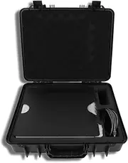 Mini Case, Water Proof Hard Case for Mini Dish Kit, Travel Carrying Case with 32.8FT Mini USB C to DC Power Cable Cord, Precision Cut Foam,
