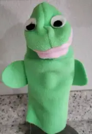 Baby Einstein Handmade Green Turtle/Frog Puppet. Fun. Cute. Kids.