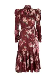 Zimmermann Luminosity Floral-print Silk Midi Dress - Red - 3 3