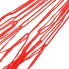 (red)Double Swing Hanging Bed Nylon Mesh Hammock For Outdoor Camping FT