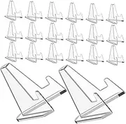 FUNOMOCYA 30 Pcs Clear Acrylic Easels Stand: Small Plate Holders For Display Pictures Medals Artwork Or Other Items At Weddings Home Decoration