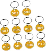 GALPADA Aluminum Alloy Number Plate Set 10pcs Metal Id Tags Key Tags Key Chains for Organization