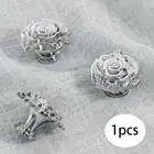 Rose Flower Knob Furniture Doorknob with Screw Easy Installation Kitchen Cabinet