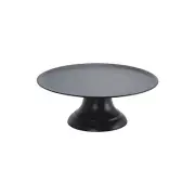 Cake Plate w Stand 297mm Black Display Cupcakes Cakes Footed Raised Plate