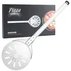 Pizza Turning Peel 8-inch Pizza Peel Turner Spinner Long Handle Perforated Al...
