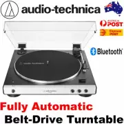 Audio Technica AT-LP60XBT-WH Wireless Fully Automatic Belt-Drive Turntable 33/45