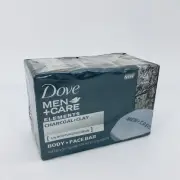 Dove Men+Care Elements Body Face Bar Charcoal + Clay 4 oz Moisturizing Soap