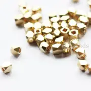 50 Pieces Raw Brass Spacers - Faceted Round 2.5mm (CW-495C-S-225)