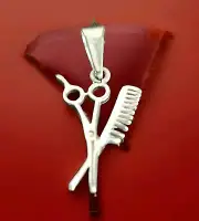 Erick's Sterling Silver Comb and Scissors Charm Taxco.925