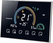95-240V Wi-Fi Smart Programmable Thermostat 5+1+1 Six Periods Voice APP Control Backlight LCD Water/Gas Boiler Heating Thermoregulator with UV Index Humidity Display Lock Function Compatible with