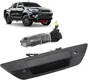 Car Tailgate Handle W/Rear View Camera Rear Boot Gate Handle Compatible for Toyota Hilux SR5 M80 2016-2018 69090-0K350