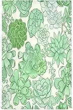 GAIREG Floral Succulents Green White Dish Towel, 28x18 Inch Absorbent Spring Dish Towels for Kitchen