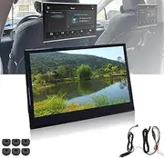 2+32g Car Headrest Video Players, 12.5in Portable DVD Player for Car- Ouch Screen, with Ambient Light, 8k Hd Video Playback, 4 Playback Formats, Rear-Seat Entertainment,1PCS,White