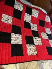 Hand Made quilt Alice in Wonderland throw 64x60