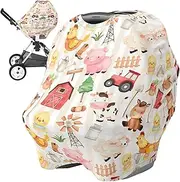 Baby Car Seat Cover,Carseat Canopy Cover - Privacy Breastfeeding Cover, Baby Stroller Car Seat Cover, Breathable Baby Stroller Canopy