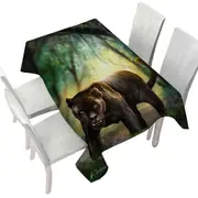 Wildlife Art Beautiful Black Panther Tablecloth