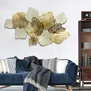 Creative Metal Wall Decoration Wall Accents for Living Room Home Decor, Metal Wall Art Fashion Deco 3D Sofa Background Wall Decoration Sculpture