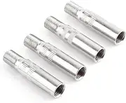 4 Metal Brass Valve Cap Stem Extensions, Water, Check Tire Pressure, Easy Install for Car Truck Van Caravan, Tire Valve Extension Adapter