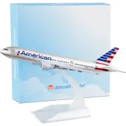 16cm American B777 Aircraft Model Plane 1:400 Alloy Model With Display Stand O