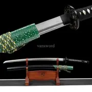 Handmade Damascus Folded Steel Japanese Katana SHINOGI ZUKURI Sword Full Tang.