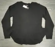 Willow & Wind Black Sweater Ruffled Bottom Xl