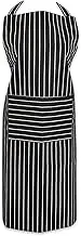 Apron Washable Pocket Waiter Chef Kitchen Cooking Striped Black White Red Bib
