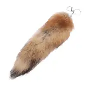 Cute Fox Tail Keychain Pendant Women Key Ring Holder Pompoms Key Chains 1Pcs