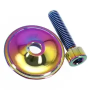Bike headset top cap cover with screw PVD coating for long lasting color