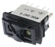 Apem ROCKER SWITCH KR47CAKLLG 5A (On)-Off-(On) DPDT Illuminated, Panel Mount