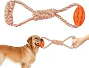 Dog Rope Ball Toy,Dog Ball Rope Toys for Large Breed | Interactive Knot Tug Food Dispenser String for Pet Training, Pet Supplies