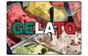 RESTAURANT FAST FOOD RETAIL STOREFRONT: GELATO! | Adhesive Vinyl Sign Decal