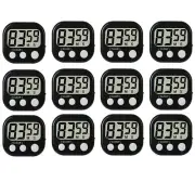 12 Pack Digital Kitchen Timer Large LCD Display Loud Alarm Strong Magnetic St...