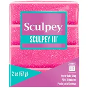 Sculpey III Modelling Clay Pink Glitter 57g
