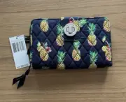 Vera Bradley TOUCAN PARTY RFID Turnlock Wallet Dark Navy (New&Sealed) $75