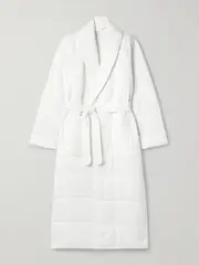 [Skin] Skin - Sierra Quilted Padded Cotton Robe - White - 2 2 White