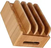 SHINEOFI Multiple Device Holder USB Charger Organizer Wooden Phone Docking Station with Removable Compartment Durable Design for Tablets and Smartphones Elegant Charging Manager