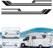 Side Skirt Stickers，Fashion Creative Fun Decoration RV Stripe Side Sticker Camper car Graphic Motorsport DIY Vinyl Decal Caravan