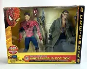Doc Ock & Spider-Man 2 Movie 12" Poseable Figure Doll Set New NIB 2004 Toybiz