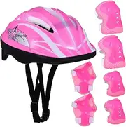 Didiseaon Boys and Girls Roller Skating Helmet Kit Knee Shin Pads Full Protection for Outdoor Activities