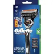Gillette ProGlide 5 | Handle + 4 Cartridges & Razer Cap
