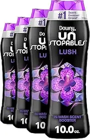 Downy Unstopables in-wash Scent Booster Beads, Lush, 10 Ounce (Pack of 4)