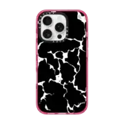 iPhone 16 Pro Impact Case MagSafe Compatible black cracks / marble
