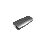 Redback Universal Muffler - 8" x 4" Oval 14" Long 2 1/4" O/C No Spigots