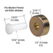 1/2" Steel Sliding Window Replacement Roller with Axle Pin for Premiere and Kel